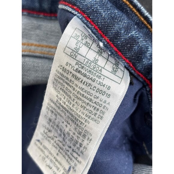 Guess Men's Blue Denim Slim Straight Jeans 36x30 - Picture 7 of 10